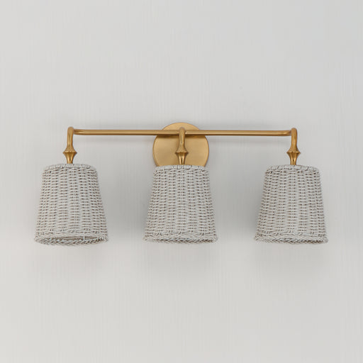 Maxim 21483WWTNAB Baja 3 Light Bath Vanity | Natural Aged Brass