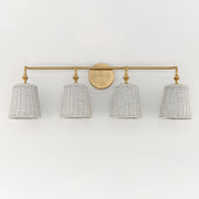 Maxim 21484WWTNAB Baja 4 Light Bath Vanity | Natural Aged Brass
