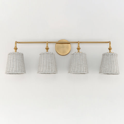 Maxim 21484WWTNAB Baja 4 Light Bath Vanity | Natural Aged Brass