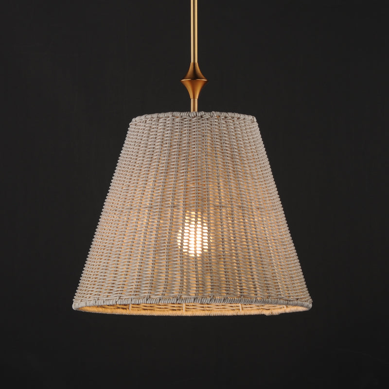 Maxim 21487WWTNAB Baja 16" Single Pendant | Natural Aged Brass