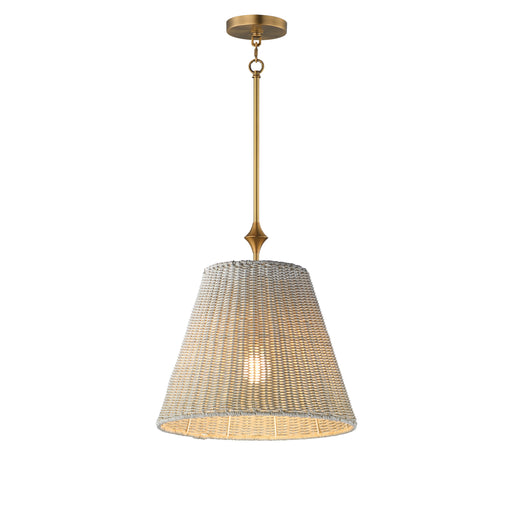 Maxim 21487WWTNAB Baja 16" Single Pendant | Natural Aged Brass