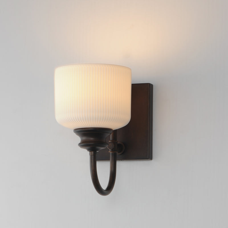 Maxim 21491WTOI Bisque 1 Light Wall Sconce | Oil Rubbed Bronze