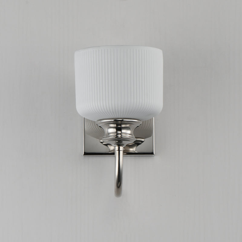Maxim 21491WTPN Bisque 1 Light Wall Sconce | Polished Nickel