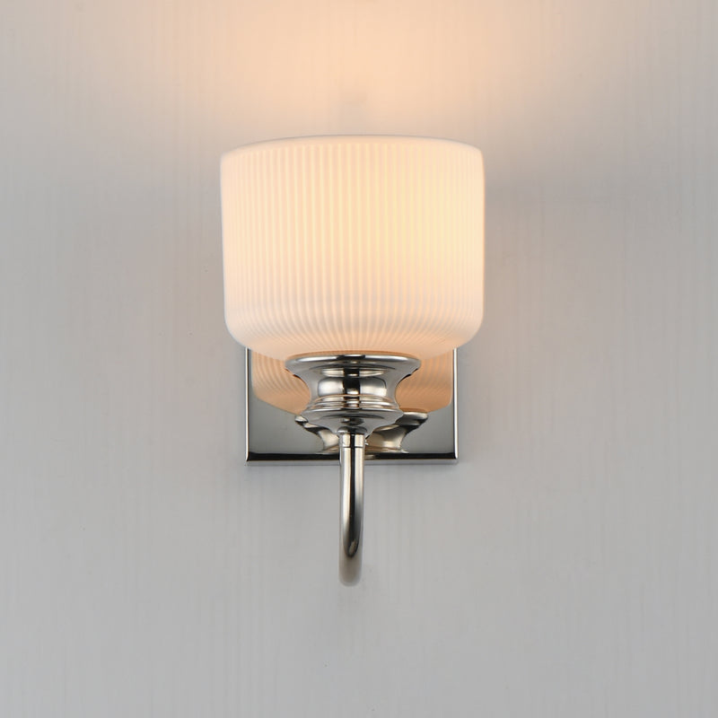 Maxim 21491WTPN Bisque 1 Light Wall Sconce | Polished Nickel