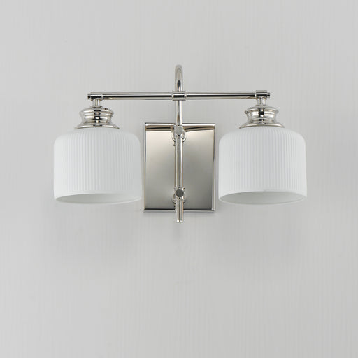 Maxim 21492WTPN Bisque 2 Light Wall Sconce | Polished Nickel