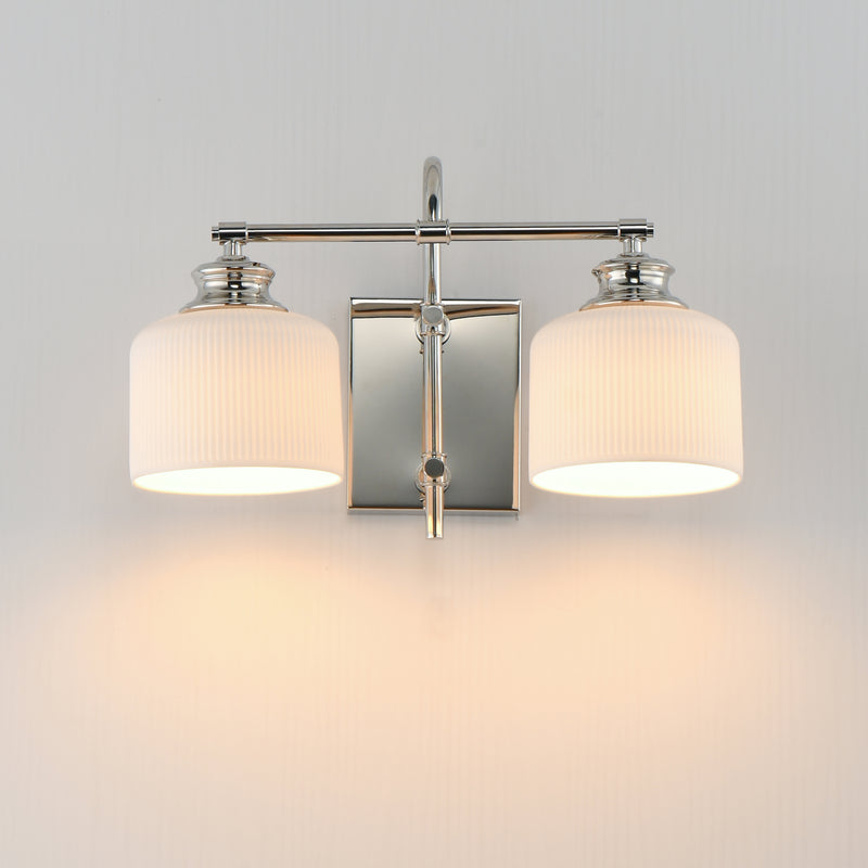 Maxim 21492WTPN Bisque 2 Light Wall Sconce | Polished Nickel
