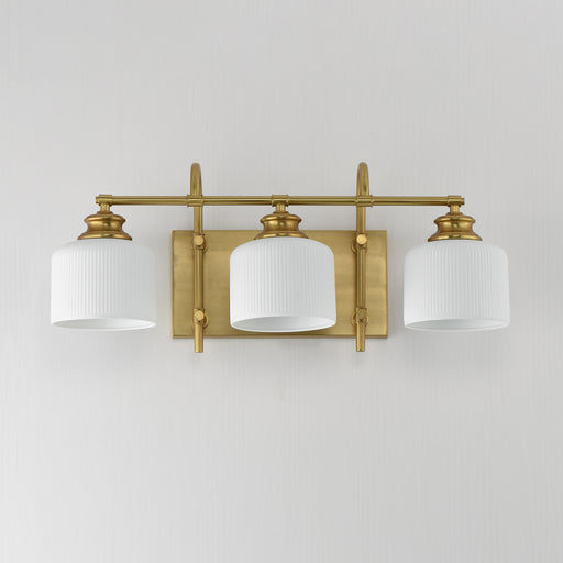 Maxim 21493WTNAB Bisque 3 Light Bath Vanity | Natural Aged Brass