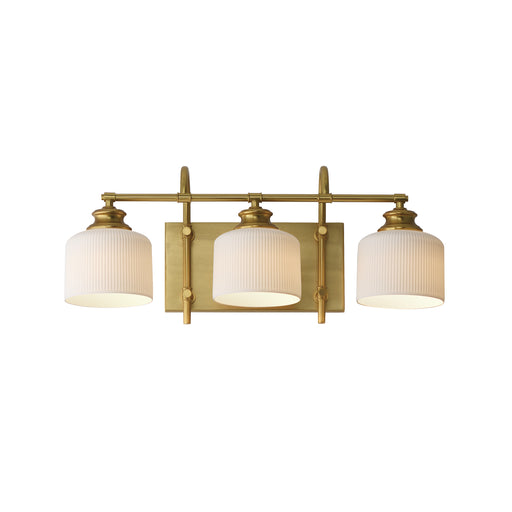 Maxim 21493WTNAB Bisque 3 Light Bath Vanity | Natural Aged Brass