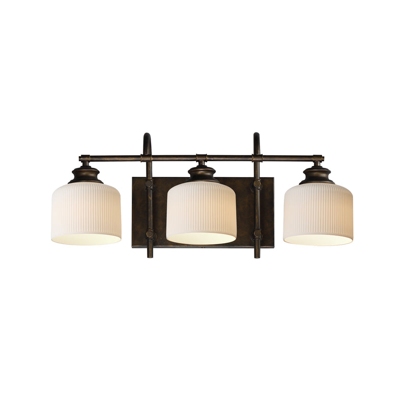 Maxim 21493WTOI Bisque 3 Light Bath Vanity | Oil Rubbed Bronze