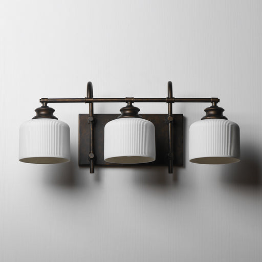 Maxim 21493WTOI Bisque 3 Light Bath Vanity | Oil Rubbed Bronze