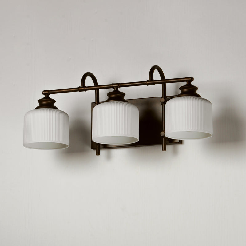 Maxim 21493WTOI Bisque 3 Light Bath Vanity | Oil Rubbed Bronze