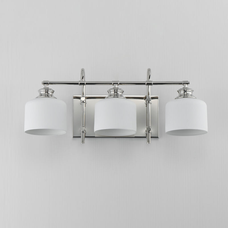 Maxim 21493WTPN Bisque 3 Light Bath Vanity | Polished Nickel