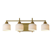Maxim 21494WTNAB Bisque 4 Light Bath Vanity | Natural Aged Brass