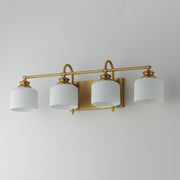 Maxim 21494WTNAB Bisque 4 Light Bath Vanity | Natural Aged Brass