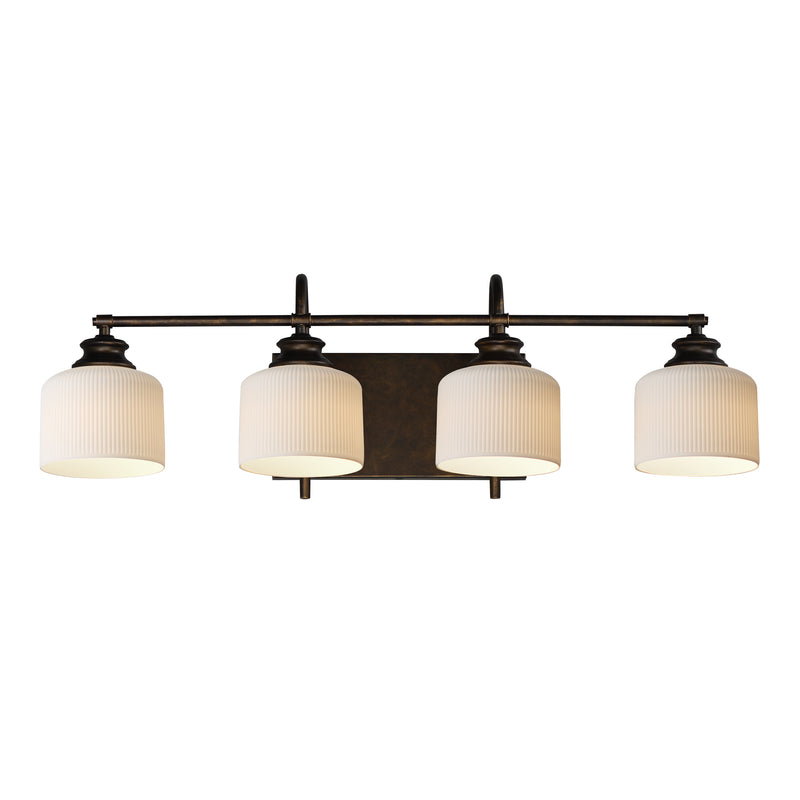 Maxim 21494WTOI Bisque 4 Light Bath Vanity | Oil Rubbed Bronze