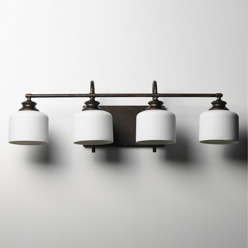 Maxim 21494WTOI Bisque 4 Light Bath Vanity | Oil Rubbed Bronze