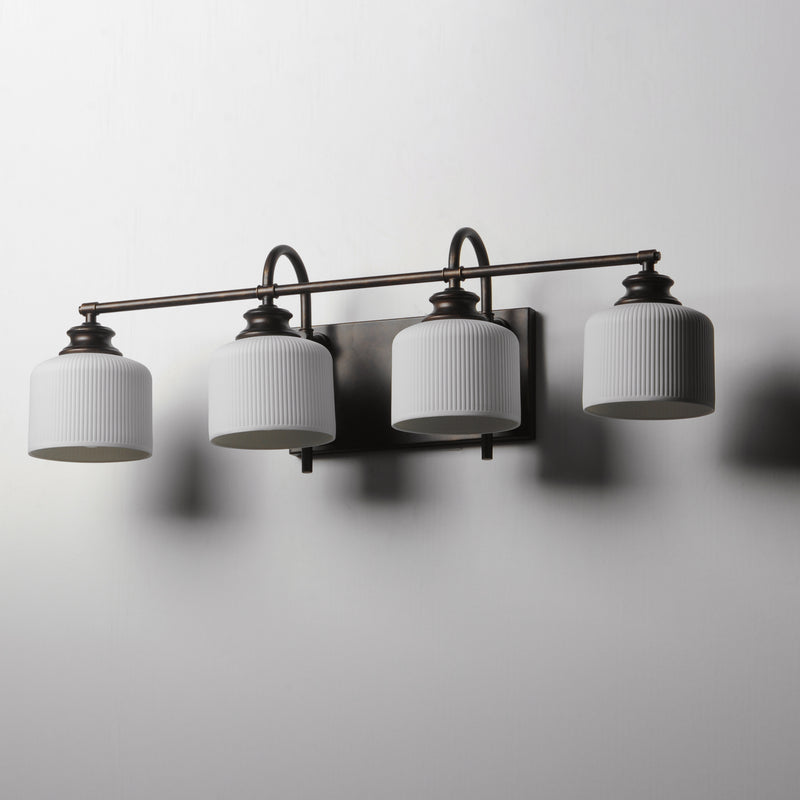 Maxim 21494WTOI Bisque 4 Light Bath Vanity | Oil Rubbed Bronze