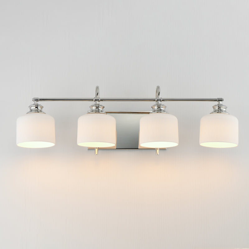 Maxim 21494WTPN Bisque 4 Light Bath Vanity | Polished Nickel