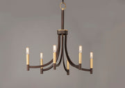Maxim 21526BZAB Lyndon 6 Light Chandelier | Bronze / Antique Brass