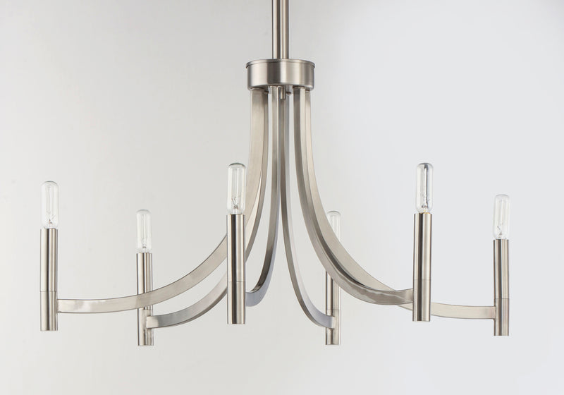 Maxim 21526SN Lyndon 6 Light Chandelier | Satin Nickel
