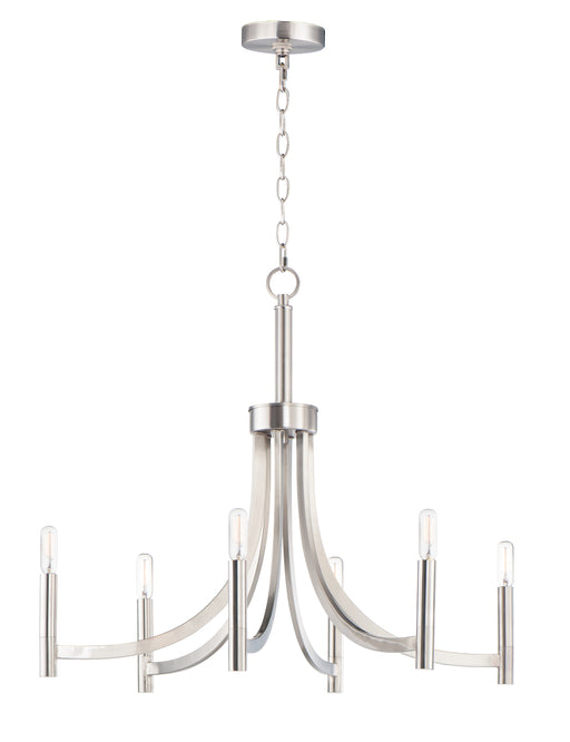 Maxim 21526SN Lyndon 6 Light Chandelier | Satin Nickel