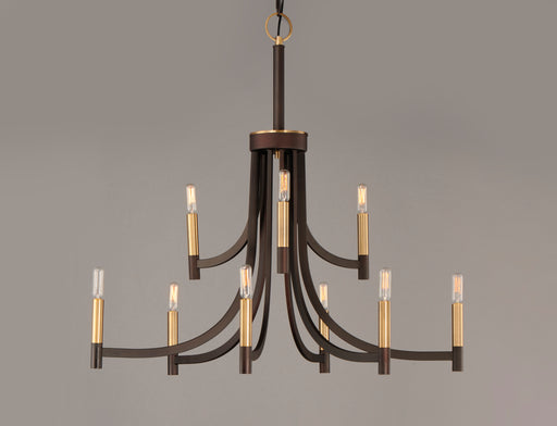 Maxim 21529BZAB Lyndon 9 Light Chandelier | Bronze / Antique Brass