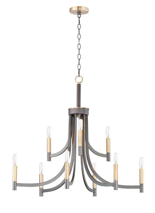 Maxim 21529BZAB Lyndon 9 Light Chandelier | Bronze / Antique Brass