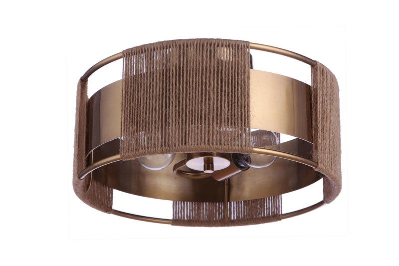 Craftmade 59052-SB Kensey 2 Light Semi Flush -Satin Brass