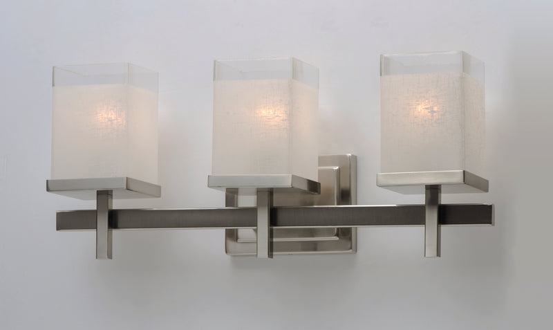 Maxim 2153LNSN Tetra 3 Light Bath Vanity | Satin Nickel