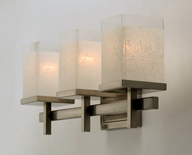 Maxim 2153LNSN Tetra 3 Light Bath Vanity | Satin Nickel