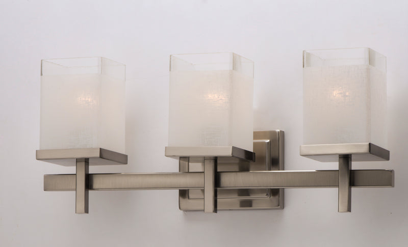 Maxim 2153LNSN Tetra 3 Light Bath Vanity | Satin Nickel