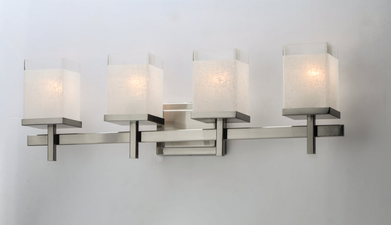 Maxim 2154LNSN Tetra 4 Light Bath Vanity | Satin Nickel