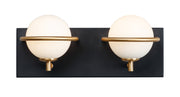 Maxim 21602SWBKGLD Revolve 2 Light LED Bath Vanity | Black / Gold