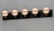Maxim 21605SWBKGLD Revolve 5 Light LED Bath Vanity | Black / Gold
