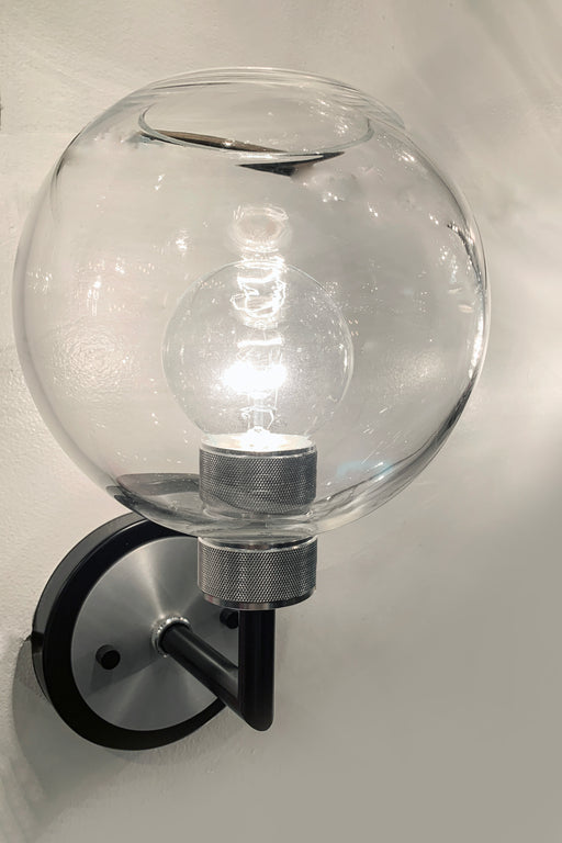 Maxim 21611CLBKAL Vessel 1 Light Wall Sconce | Black / Brushed Aluminum