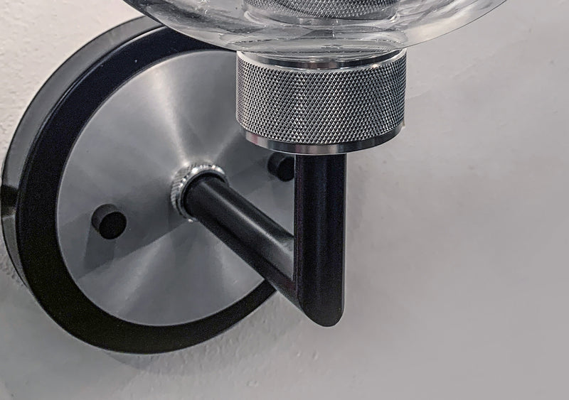 Maxim 21611CLBKAL Vessel 1 Light Wall Sconce | Black / Brushed Aluminum