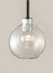 Maxim 21619CLBKAL Vessel 1 Light Mini Pendant | Black / Brushed Aluminum