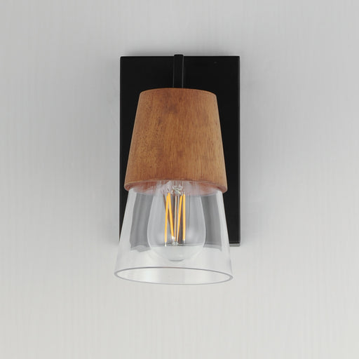 Maxim 21621CLWNBK Carpenter 1 Light Bath Vanity | Walnut / Black