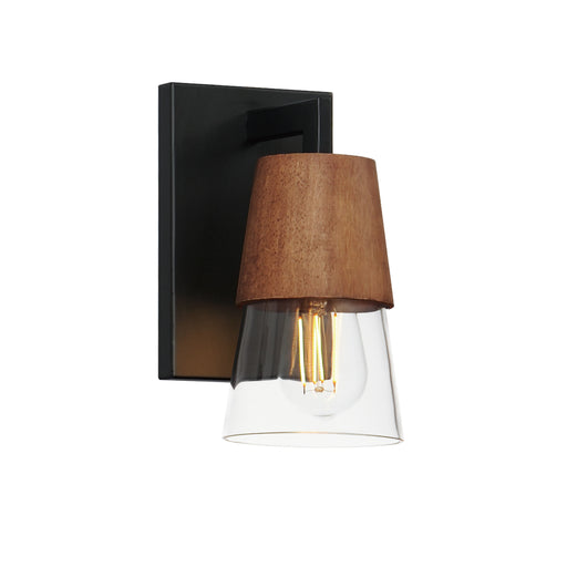 Maxim 21621CLWNBK Carpenter 1 Light Bath Vanity | Walnut / Black