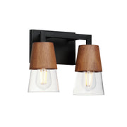 Maxim 21622CLWNBK Carpenter 2 Light Bath Vanity | Walnut / Black