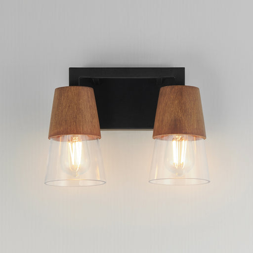 Maxim 21622CLWNBK Carpenter 2 Light Bath Vanity | Walnut / Black