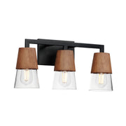 Maxim 21623CLWNBK Carpenter 3 Light Bath Vanity | Walnut / Black