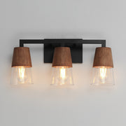 Maxim 21623CLWNBK Carpenter 3 Light Bath Vanity | Walnut / Black