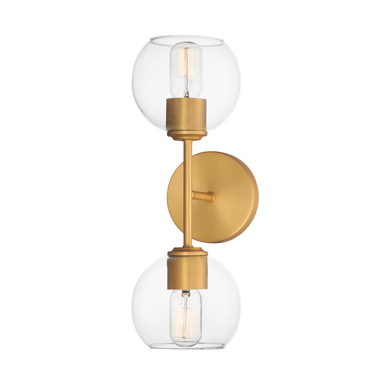 Maxim 21632CLNAB Knox 2 Light Wall Sconce | Natural Aged Brass