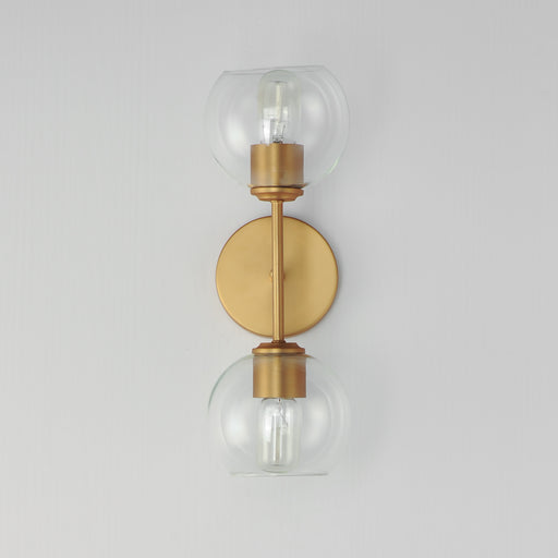Maxim 21632CLNAB Knox 2 Light Wall Sconce | Natural Aged Brass
