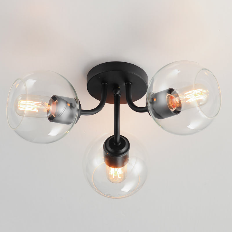 Maxim 21634CLBK Knox 3 Light Semi Flush Mount | Black
