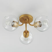 Maxim 21634CLNAB Knox 3 Light Semi Flush Mount | Natural Aged Brass