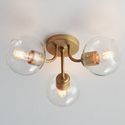 Maxim 21634CLNAB Knox 3 Light Semi Flush Mount | Natural Aged Brass