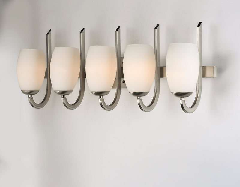 Maxim 21645SWSN Taylor 5 Light Bath Vanity | Satin Nickel