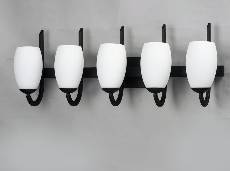 Maxim 21645SWTXB Taylor 5 Light Bath Vanity | Textured Black